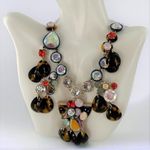 J.Crew Vintage  Paillette Brûlée Crystal Tortoise Statement Necklace Photo 0