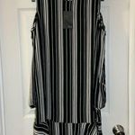 FATE. NWT by LFD Black Striped Cold Shoulder 3/4 Sleeve Dress S Photo 0