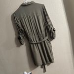 Indulge Green Buttoned Tie Front Dress 3/4 Sleeve Photo 6