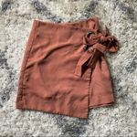 J.O.A. Modern Masterpiece Light Brown Wrap Side Tie Grommet Mini Skirt Lulu’s XS Photo 4