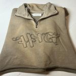 Honor The Gift Women's XS Sand Cropped Quarter Zip Distressed Cotton Streetcore Tan Photo 3