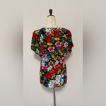 Liz Claiborne Vintage  Collection Floral Top Blouse 100% Silk Sz 8 Photo 1