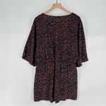 BB Dakota BB‎ Dakota Printed Lightweight Button Tie Front Waist Cutout Batwing Romper Photo 8