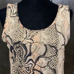 Erin London snakeskin Pattern tank top with floral and metallic. Size large Photo 5