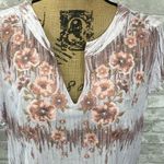 Savanna Jane Mauve Embroidered Flutter Sleeve Top Pink Size 1X Photo 1