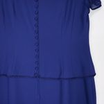 Talbots Elegant Sapphire Blue Midi Beaded Short Sleeves Event Dress 12 NWT Photo 4