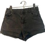 Sincerely Jules Black Cotton Blend Cuffed Denim Jean Shorts Women Sz 9/29 Photo 0