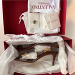Valentino Garavani  Brown VLogo Heeled Sandals Size 37.5 Photo 1