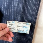 Rebecca Taylor Tailored by  Navy Blue Pinstripe Wide Leg Dress Pants Size 14 Photo 11