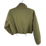 Ci Sono Women's Olive Green cropped Puffer padded Jacket L fall winter casual Photo 1