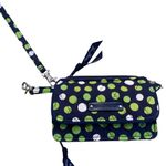 Vera Bradley Navy Blue LUCKY YOU Polka Dots Adjustable Crossbody Wallet Purse Photo 12