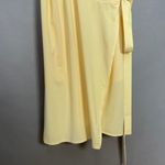 Athleta Newport Wrap Dress Size 1X Lunaria Yellow Stripe Tie Lightweight Summer Photo 15