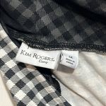 kim rogers  Curvy Black & White plaid leggings/lounging pants - Size 1x Photo 3