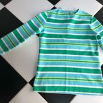 NWT Vintage 2 Piece Set Devon Kelly Green Pants & Long Sleeve Shirt Stripes Sz M Size M Photo 3