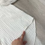 Eileen Fisher  Shirt organic cotton striped button up womens White xlarge natural Photo 7