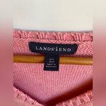Lands' End VTG  100% Cotton Knit Chunky Boxy Button Cardigan Bubble Gum Pink Photo 1