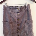Young Fabulous and Broke Button Front Paperbag Mini Jean Skirt Size Medium Blue Photo 1