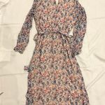 Sézane NWT Victoire MIDI Dress Multicolored Flowers purple pink SZ38 US6 bust38 Photo 5