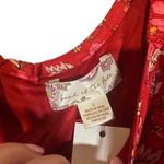 Band of the Free Red Desiree Crimson Floral Puff Sleeve Mini Dress Women Sz L Size L Photo 7