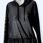 Gottex Black mesh long sleeve hoodie with stretchy material M  Photo 0