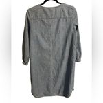 J.Crew  Long Sleeve Denim V-Neck Dress with Tie Size Small. Knee Length Photo 2