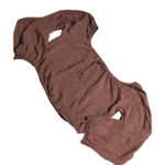 Active USA  Pink Off Shoulder Smocked Crop Top Long Sleeve Womens Size S Photo 0