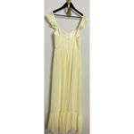 DESSY COLLECTION Bustier Maxi Dress in Butter Yellow Size US 4 Photo 5