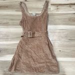 American Eagle  Tan Corduroy Belted Mini Dress Women’s Medium Photo 1