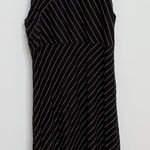 Athleta Santorini Black White Stripe Sleeveless Tank Jersey Dress Photo 0