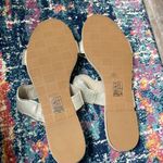 White House | Black Market WHBM Silver Brynn Cobblestone Flat Sandals Photo 3