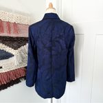 J.Crew Collection Tie Detail Floral Jacquard Blazer Navy Blue Sz S NWT Photo 6