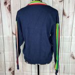 Urban Outfitters  1/4 Zip Pullover Rainbow Striped Sweater Photo 3