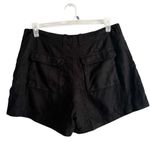 J.Crew NWOT Black Seaside Cargo Shorts In Linen Tencel Lyocell Women’s Size 12 Photo 1