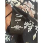 Wall Flower  Open Front Floral Kimono Small Black 3/4 Sleeve Semi-Sheer Polyester Photo 2