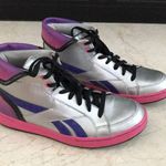 Reebok Retro  hightop silver sneakers pink & purple Photo 0