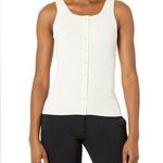 Theory  Button Up Tank Top ivory size small Photo 0