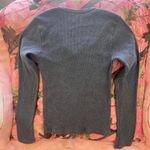 Brandy Melville josephine dark grey ribbed long sleeve top Photo 6