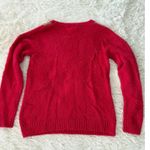 Kela Ugly Christmas Sweater Womens M Red Fuzzy Reindeer Holiday Pullover Size M Photo 2