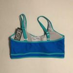 Vibrant Blue and Teal Sports Bra Bikini Top Size L Photo 2