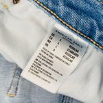 American Eagle Light Wash Button Front Hi-Rise A-Line Skirt Super Stretch Sz 4 Photo 7