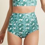 Modcloth NWT Kingdom & State {} Green Palms High Waisted Bikini Bottoms XS Photo 1
