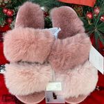 LC Lauren Conrad Women’s LC Conrad Double Band Fur Slide Slippers Photo 2