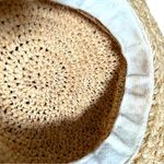 Signature Studio Vintage 90s Thick Chunky Straw Sun Hat with White Bow Signature Studios Photo 6