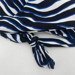 Carmen Marc Valvo NEW  Bikini Top Small Swim Sense Animal Zebra Underwire Wrap Photo 7