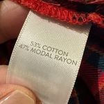 J. Jill Womens Button Up Red Green Blue Plaid Long Sleeve L Holiday Soft Size L Photo 3