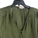 Parker Green Solid Villa Long Sleeve Blouse Small New Photo 1