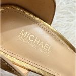 Michael Kors MICHAEL  Tiegan Metallic Embossed Dress Sandals In Gold Size 6.5 Photo 6