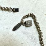 Whiting & Davis Vintage reversible carved clear glass cameo pendant necklace Photo 5