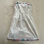 Vineyard Vines  Ocean Life Coral Fish Empire Waist Strapless Dress Size‎ 0 Photo 14