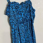 AQUA  Blue Animal Print Romper XS Photo 3